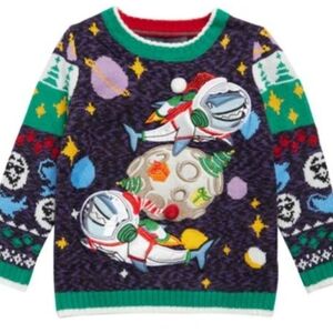 33 Degrees Kids Christmas Space Sweater ....Size Large (6)